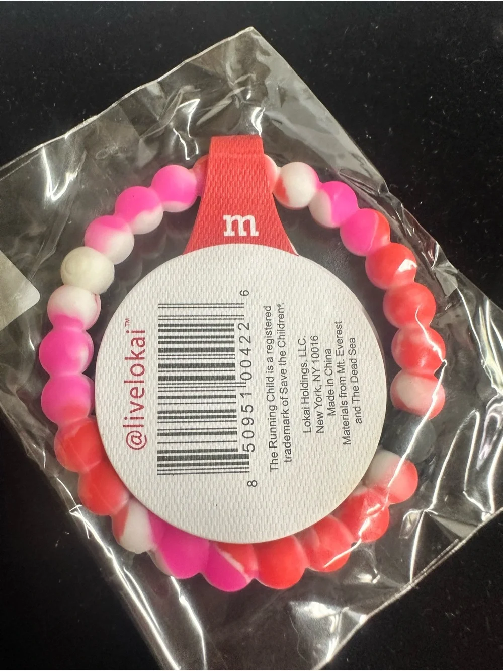 Lokai Kids Gradient Beaded Bracelet - Pink, White